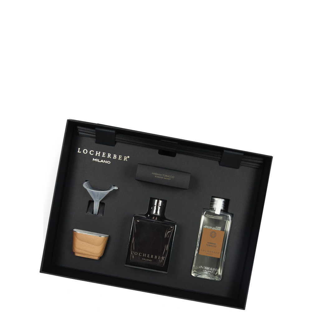 Habana Tobacco - Diffuseur de 250 ml et sachet de parfum dans un élégant coffret cadeau